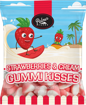 Strawberries & Cream Gummi Kisses 3.25oz