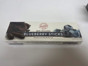Blueberry sticks with dark chocolate